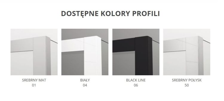 Dostępne kolory profili