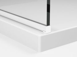 Profil aluminiowy chroniący dolną krawędź szkła
