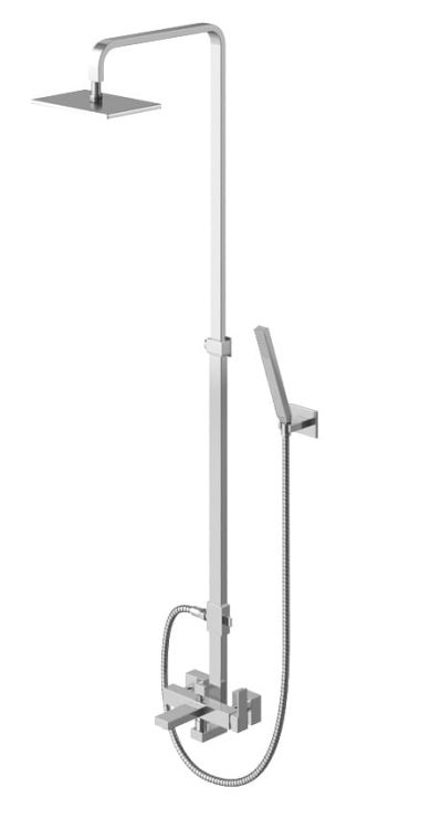 Zestaw prysznicowy podtynkowy z deszczownicą 20x15 cm Kohlman Excelent QW277H chrom