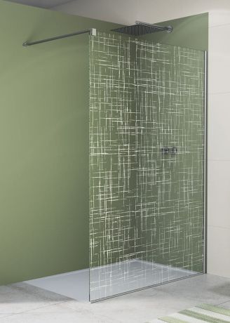 Przejdź do produktu Ścianka prysznicowa wolnostojąca 100x200 cm Sanswiss Walk-In Easy dekor kratka STR4P1005061 chrom połysk