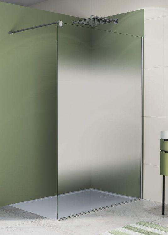 Ścianka prysznicowa wolnostojąca 160x200 cm Sanswiss Walk-In Easy STR4P1605068 chrom połysk szkło Shade
