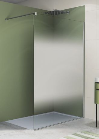 Przejdź do produktu Ścianka prysznicowa wolnostojąca 140x200 cm Sanswiss Walk-In Easy STR4P1405068 chrom połysk szkło Shade