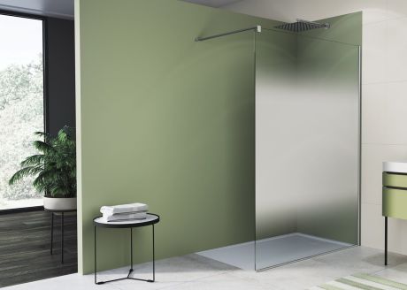 Przejdź do produktu Ścianka prysznicowa wolnostojąca 140x200 cm Sanswiss Walk-In Easy STR4P1405068 chrom połysk szkło Shade