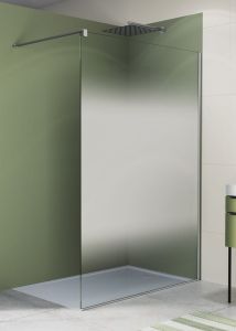 Ścianka prysznicowa wolnostojąca 120x200 cm Sanswiss Walk-In Easy STR4P1205068 chrom połysk szkło Shade
