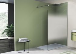 Ścianka prysznicowa wolnostojąca 120x200 cm Sanswiss Walk-In Easy STR4P1205068 chrom połysk szkło Shade