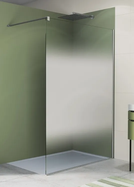 Ścianka prysznicowa wolnostojąca 100x200 cm Sanswiss Walk-In Easy STR4P1005068 chrom połysk szkło Shade