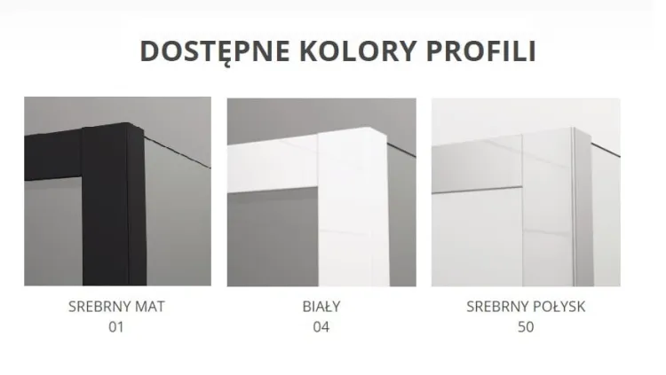 Dostępne kolory profili