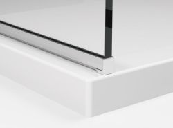 Profil aluminiowy chroniący dolną krawędź szkła shade