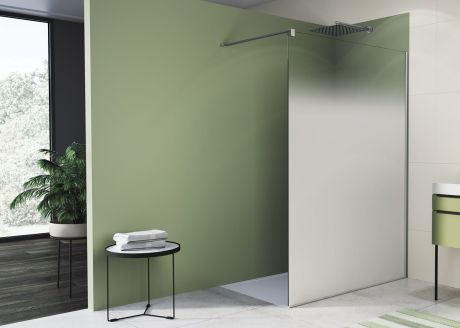 Przejdź do produktu Ścianka prysznicowa wolnostojąca 140x200 cm Sanswiss Walk-In Easy STR4P1405081 chrom połysk szkło Brume