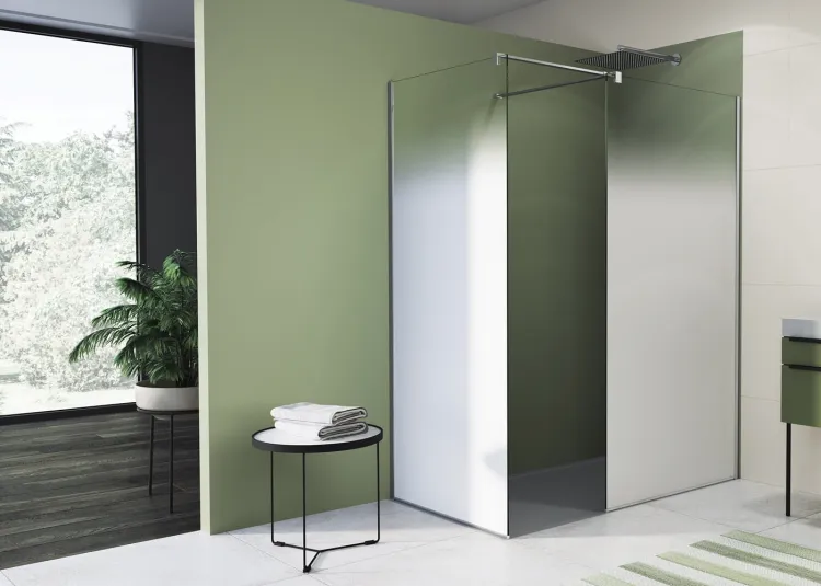 Ścianka prysznicowa Walk-In Easy STR4P szkło Brume