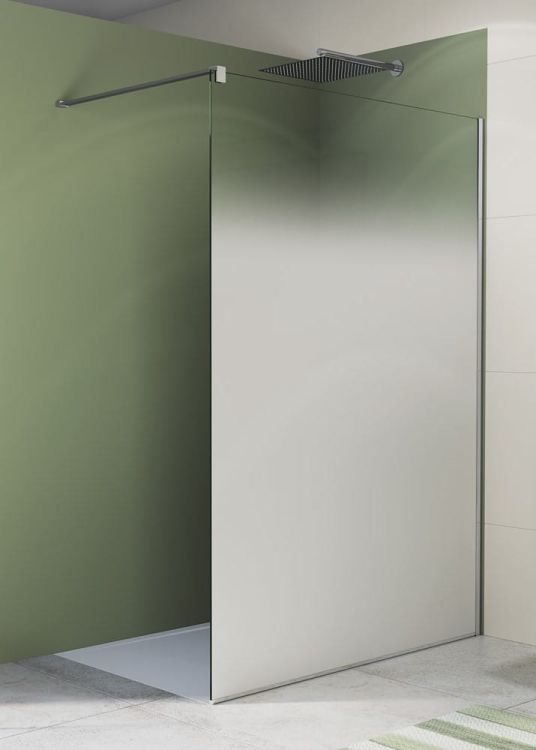 Ścianka prysznicowa wolnostojąca 80x200 cm Sanswiss Walk-In Easy STR4P0805081 chrom połysk szkło Brume