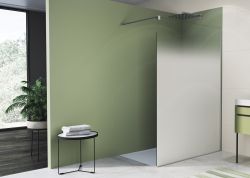 Ścianka prysznicowa wolnostojąca 80x200 cm Sanswiss Walk-In Easy STR4P0805081 chrom połysk szkło Brume