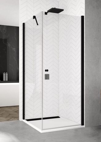 Przejdź do produktu Kabina prysznicowa 70x70 cm z czarnymi profilami SanSwiss Black Line SOL107000607+SOLT107000607
