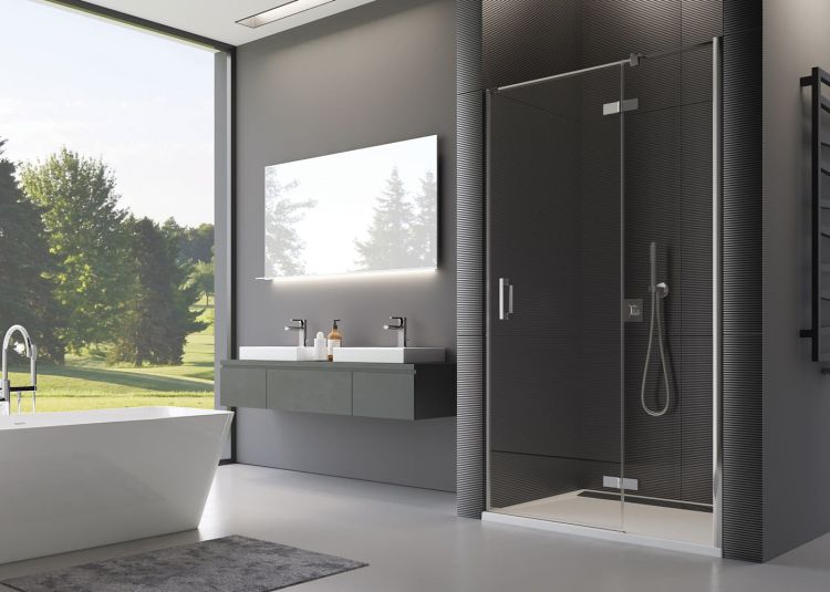 Drzwi prysznicowe 120 cm otwierane na zewnątrz SanSwiss Pur PU13PG1201007