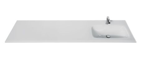 Przejdź do produktu Umywalka szklana na indywidualny wymiar z misą Glass po prawej stronie 210-02R biały połysk