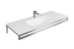 Umywalka szklana na indywidualny wymiar z prostokątną misą Glass 120-12