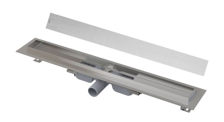 Odpływ liniowy niski 90 cm Alcaplast APZ106 z rusztem POSH APZ106-850+POSH-850 stal mat
