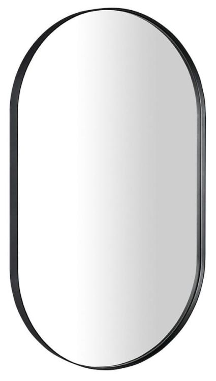 PUNO lustro w metalowej ramie 50x85cm, czarny mat