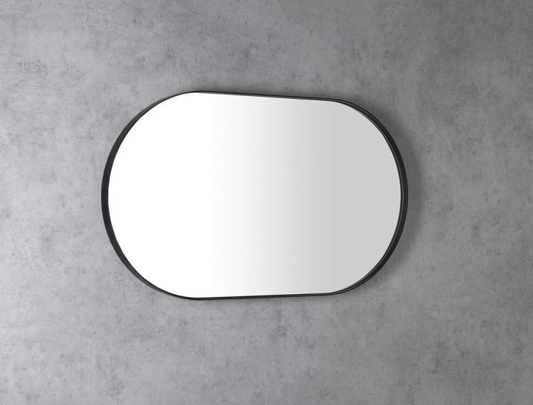PUNO lustro w metalowej ramie 50x85cm, czarny mat