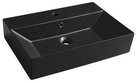 Przejdź do produktu SISTEMA umywalka ceramiczna 60x42cm, czarny mat