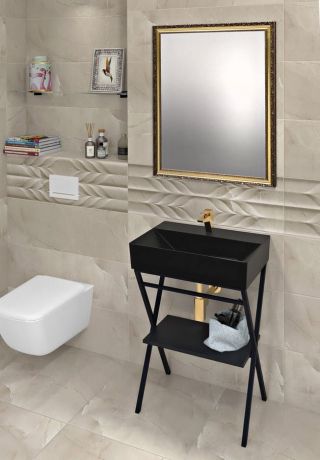 Przejdź do produktu SISTEMA umywalka ceramiczna 60x42cm, czarny mat