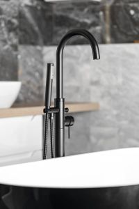 CETO bateria wannowa wolnostojąca, 1175 mm, czarna mat