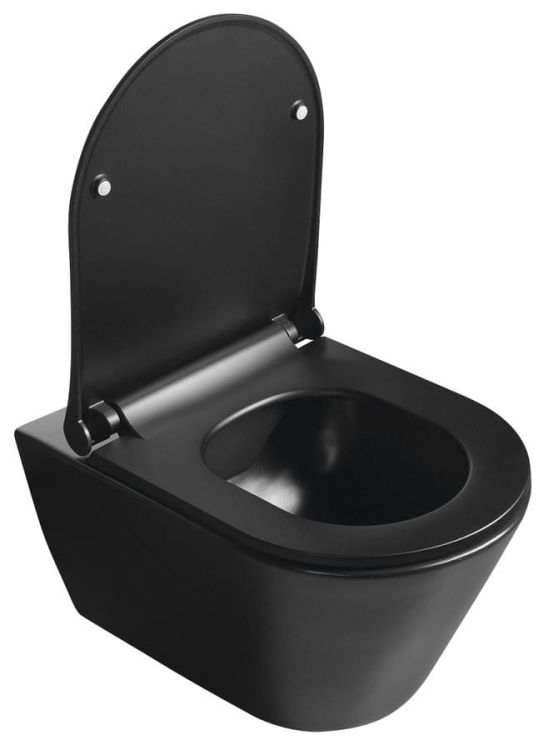 AVVA deska WC slim Soft Close, czarny mat