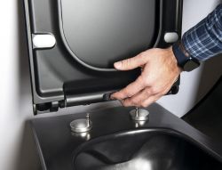 AVVA deska WC slim Soft Close, czarny mat