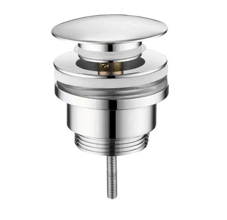 Korek umywalkowy 5/4“, klik-klak, wys. 10-55mm, duży grzybek, chrom