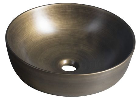 Przejdź do produktu PRIORI umywalka ceramiczna nablatowa, średnica 41,5cm, brąz