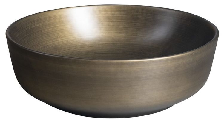 PRIORI umywalka ceramiczna nablatowa, średnica 41,5 cm, brąz