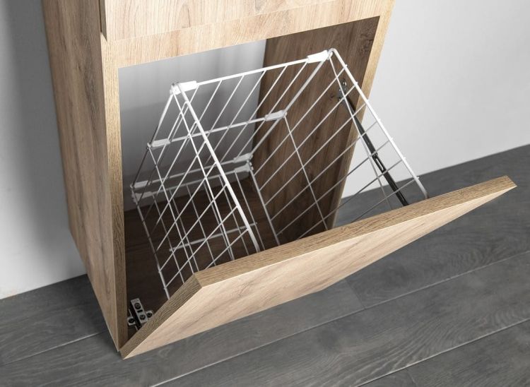 ALTAIR szafka umywalkowa 40x184x31cm, dąb emporio