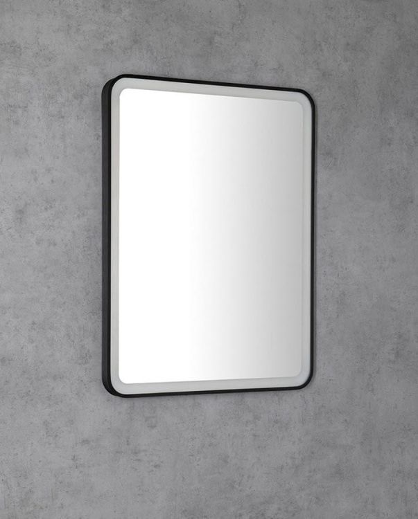 VENERO lustro z oświetleniem LED 60x80cm, czarny