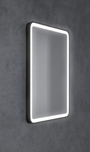 VENERO lustro z oświetleniem LED 60x80cm, czarny