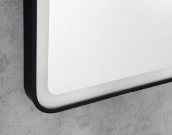 VENERO lustro z oświetleniem LED 60x80cm, czarny