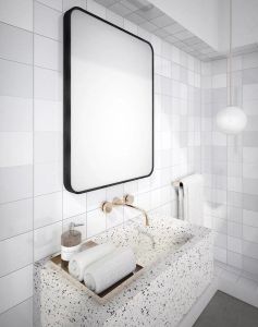 CONA Lustro w ramie, 60x80cm, czarny