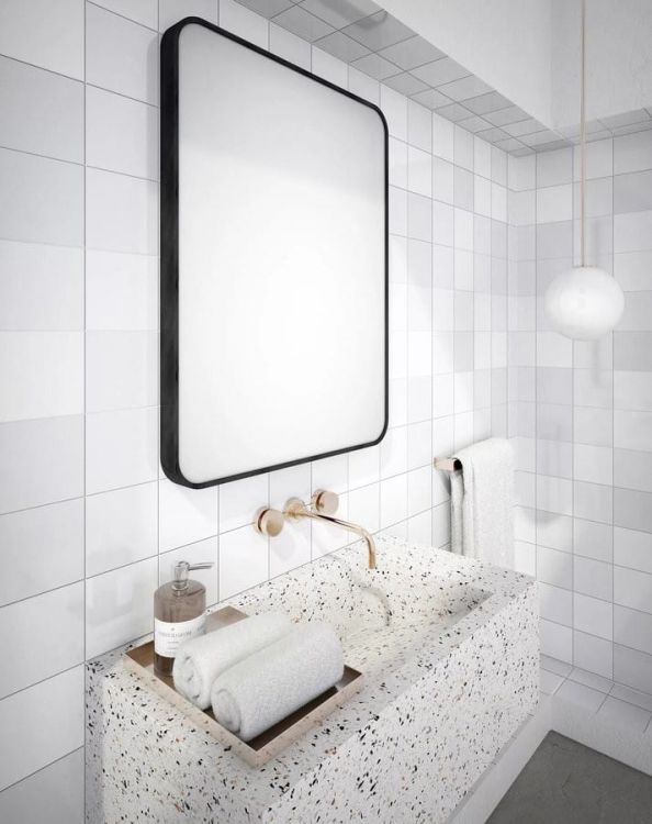 CONA Lustro w ramie, 60x80cm, czarny