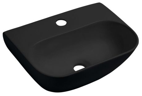 Przejdź do produktu NERISSA umywalka ceramiczna 42x29cm, czarny mat