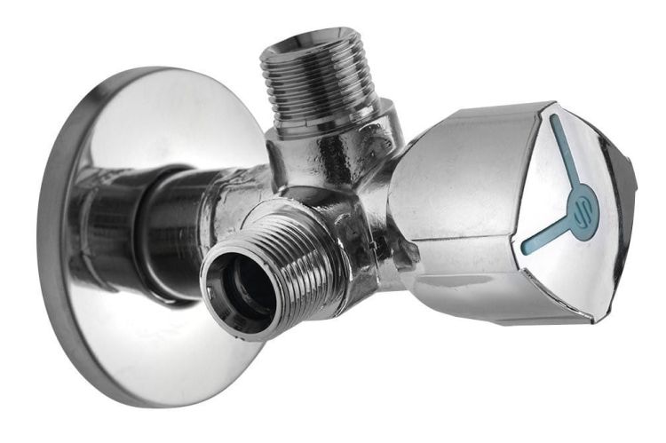 Zawór kątowy TWIN MAC A-80 1/2"x1/2"x1/2",dwudrożny, anticalc