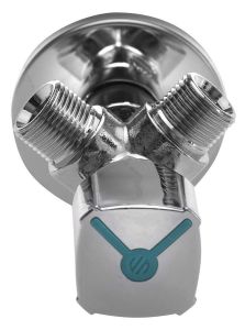 Zawór kątowy TWIN MAC A-80 1/2"x1/2"x1/2",dwudrożny, anticalc