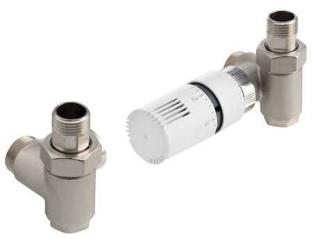 Przejdź do produktu ECO COMBI zestaw przyłączeniowy z termostatem, prawy, nikiel/biały