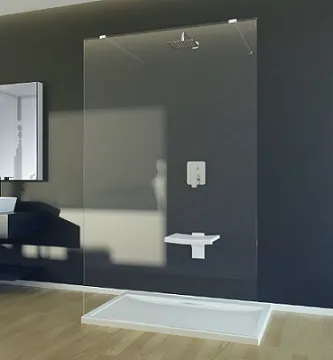 Kabina prysznicowa walk in 100x195 cm z panelem bocznym 50 cm Besco Aveo Due 100
