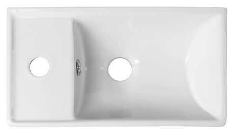 Przejdź do produktu MINOS umywalka ceramiczna 40x22cm, bateria z lewej strony, biała