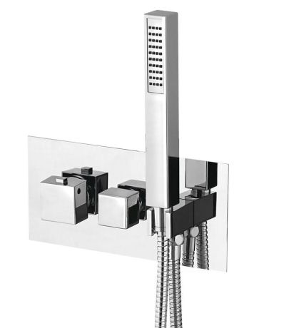 Przejdź do produktu LATUS bateria prysznicowa podtynkowa termostatyczna, słuchawka prysznicowa, 2/3 wyjścia, chrom