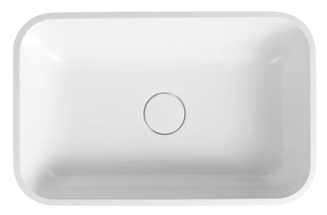 Przejdź do produktu MENAR umywalka kompozytowa nablatowa z pokrywą odpływu 60x38cm, biały