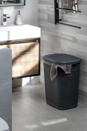 Przejdź do produktu KATRE kosz na bieliznę z pokrywą, 55l, antracyt
