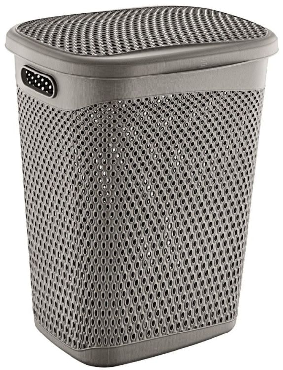 KATRE kosz na bieliznę z pokrywą, 55l, terra