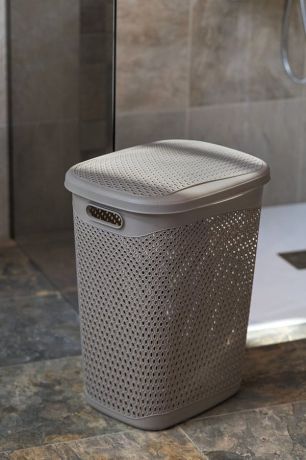 Przejdź do produktu KATRE kosz na bieliznę z pokrywą, 55l, terra