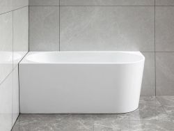 TIBERA L wanna przyścienna 140x70 cm, biała