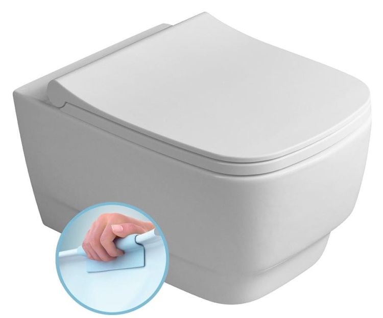 BELLO WC wiszące, Rimless, 35,5x53 cm, biały